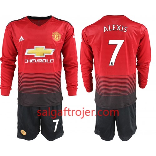 Manchester United Fodboldtrøjer ALEXIS 7 Børn Hjemmebanesæt 2018/19 Langærmet Manchester United Fodboldtrøjer ALEXIS 7 Børn Hjemmebanesæt 2018/19 Langærmet